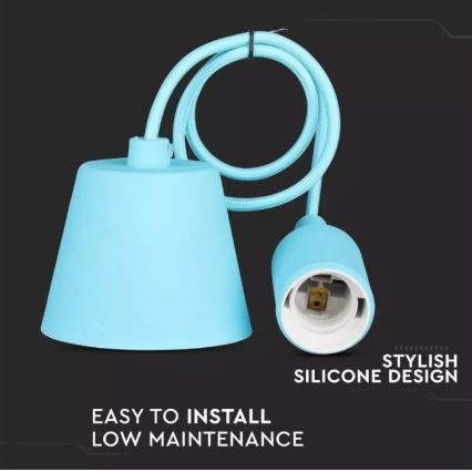 Csillár zsinóron 1xE27/60W/230V kék