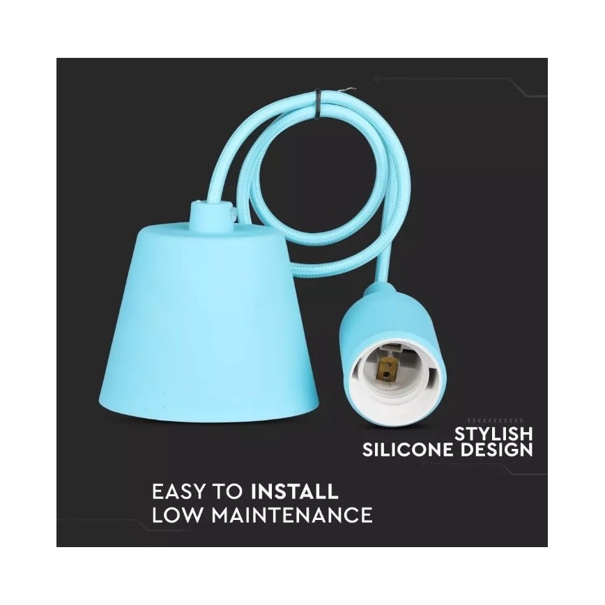 Csillár zsinóron 1xE27/60W/230V kék