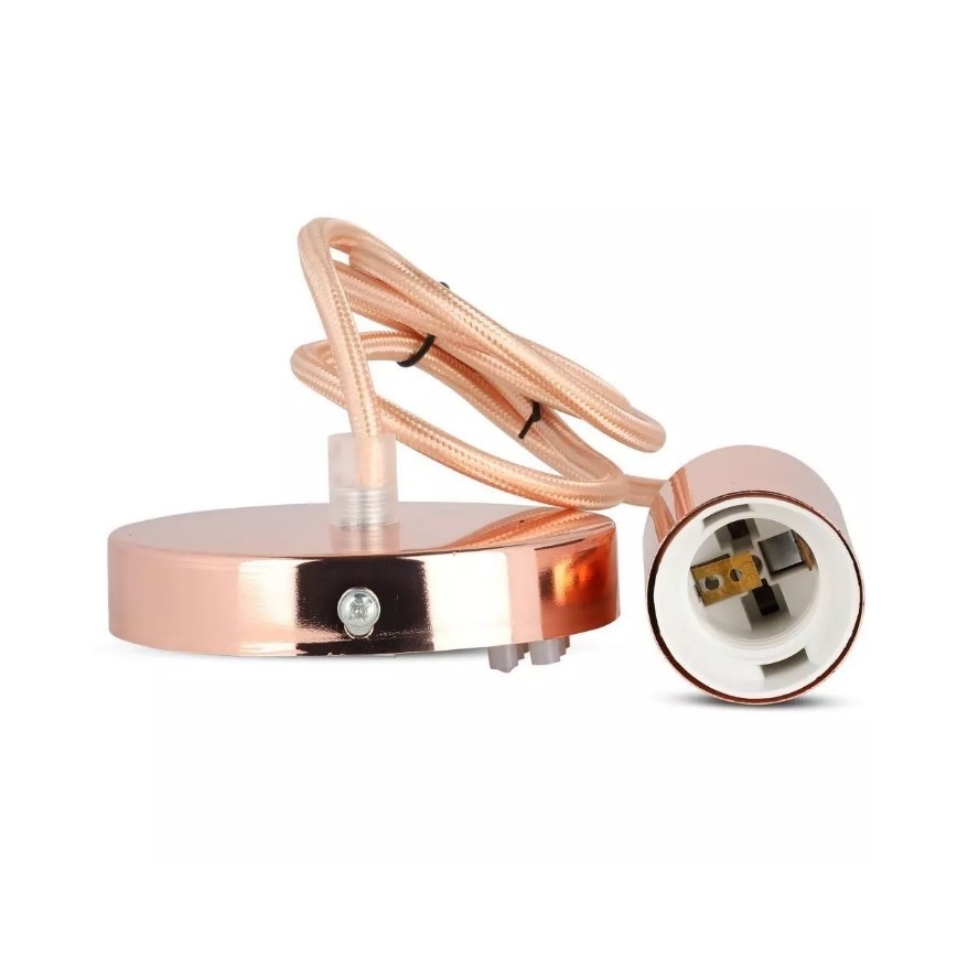 Csillár zsinóron 1xE27/60W/230V rózsaarany