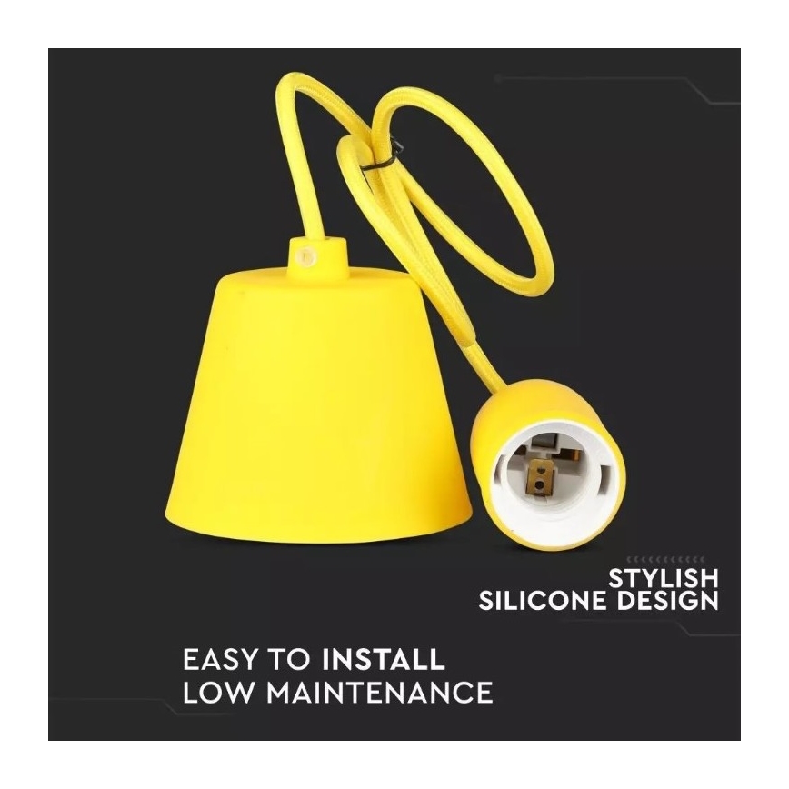 Csillár zsinóron 1xE27/60W/230V sárga