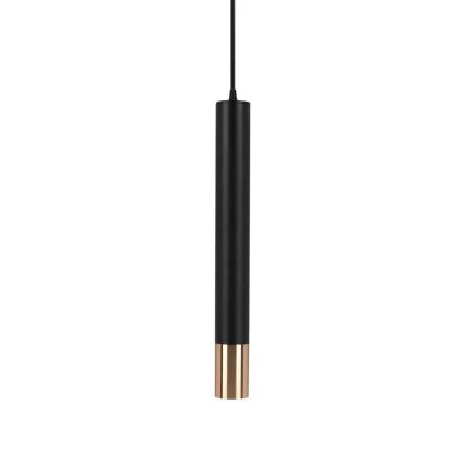 Csillár zsinóron 1xGU10/35W/230V 50 cm fekete/arany