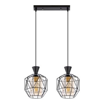 Csillár zsinóron 2xE27/60W/230V