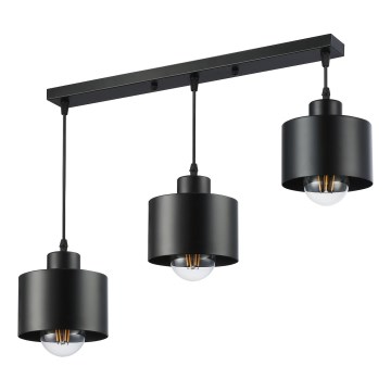 Csillár zsinóron 3xE27/35W/230V fekete