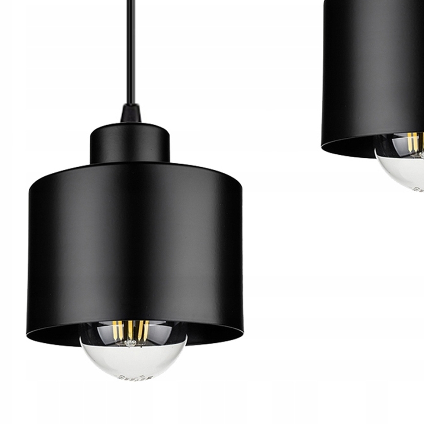 Csillár zsinóron 3xE27/35W/230V fekete