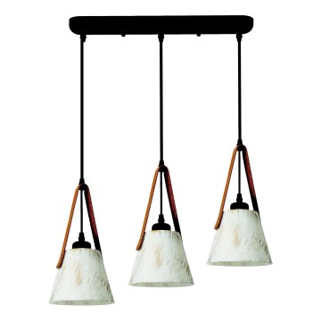 Csillár zsinóron 3xE27/40W/230V fehér