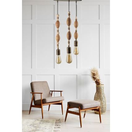 Csillár zsinóron 3xE27/60W/230V