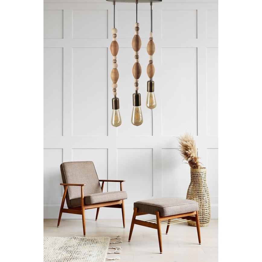 Csillár zsinóron 3xE27/60W/230V