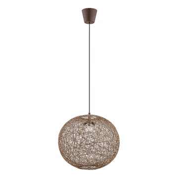 Csillár zsinóron ABAKA 1xE27/15W/230V barna