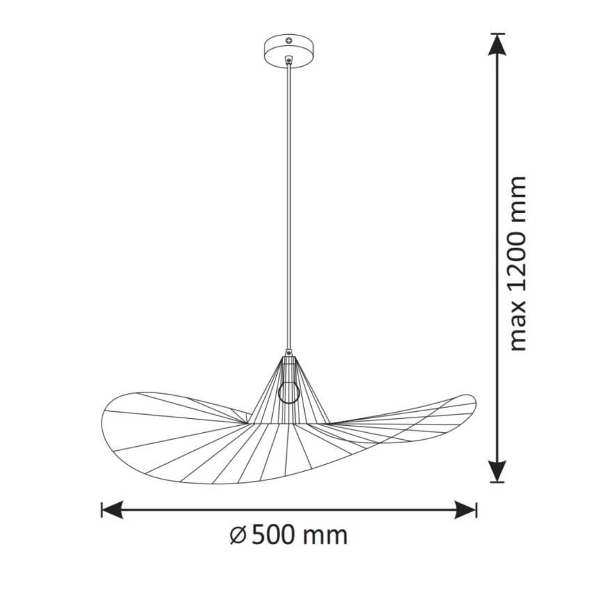 Csillár zsinóron ABANO 1xE27/20W/230V