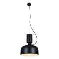 Csillár zsinóron ABEL 2xE27/11W/230V átm. 28 cm fekete
