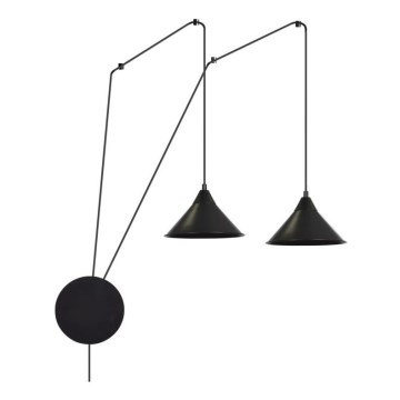 Csillár zsinóron ABRAMO 2xE27/15W/230V fekete