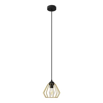 Csillár zsinóron AGAT 1xE27/15W/230V arany/fekete