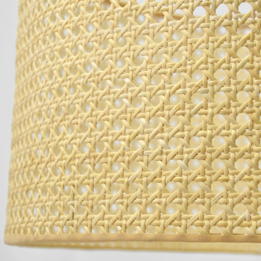 Csillár zsinóron ALBA 1xE27/15W/230V á. 20 cm rattan/fekete