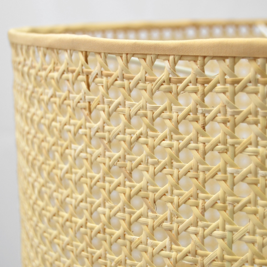 Csillár zsinóron ALBA 1xE27/15W/230V á. 20 cm rattan/fekete