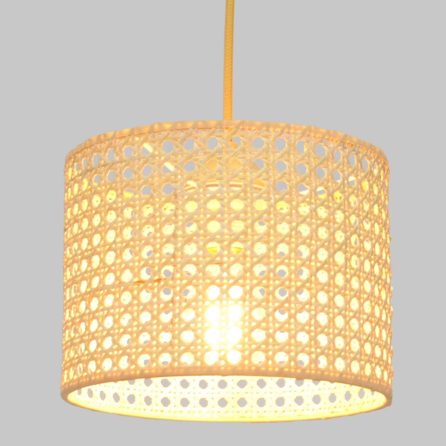 Csillár zsinóron ALBA 1xE27/15W/230V á. 20 cm rattan