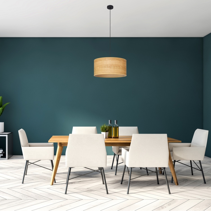 Csillár zsinóron ALBA 1xE27/15W/230V á. 40 cm barna/fekete