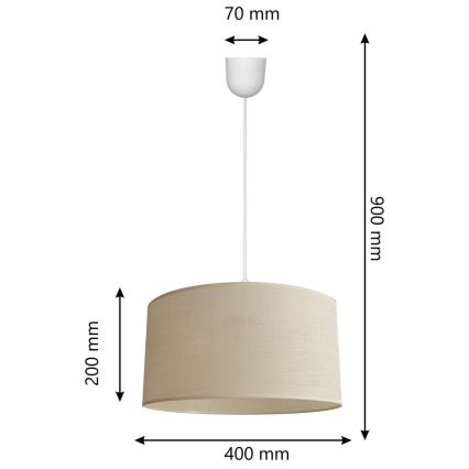 Csillár zsinóron ALBA 1xE27/15W/230V á. 40 cm bézs