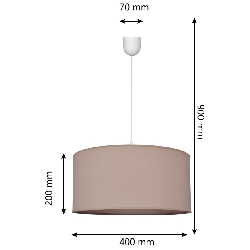 Csillár zsinóron ALBA 1xE27/15W/230V á. 40 cm bézs