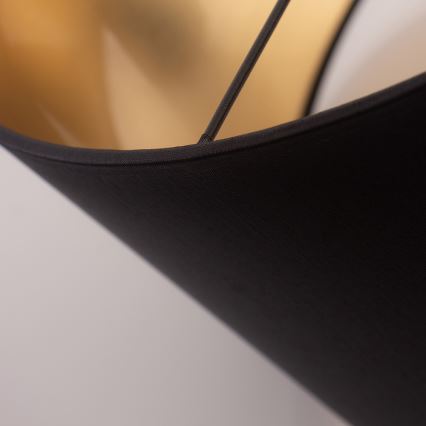 Csillár zsinóron ALBA 1xE27/15W/230V á. 40 cm fekete/arany