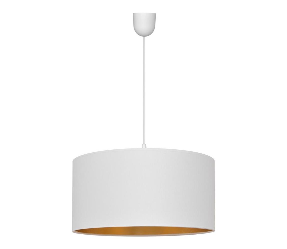 Csillár zsinóron ALBA 1xE27/15W/230V á. 40cm fehér/arany