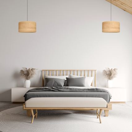 Csillár zsinóron ALBA 1xE27/15W/230V á. 45 cm barna/fekete