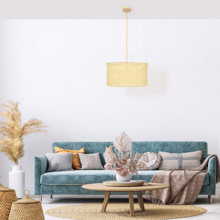 Csillár zsinóron ALBA 1xE27/15W/230V á. 45 cm rattan