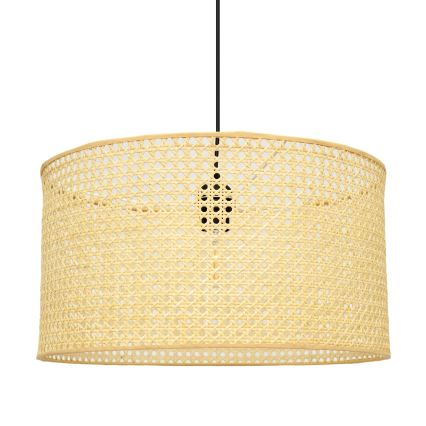 Csillár zsinóron ALBA 2xE27/15W/230V rattan/fekete