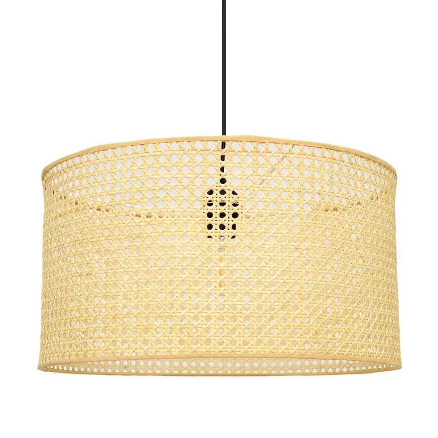 Csillár zsinóron ALBA 2xE27/15W/230V rattan/fekete