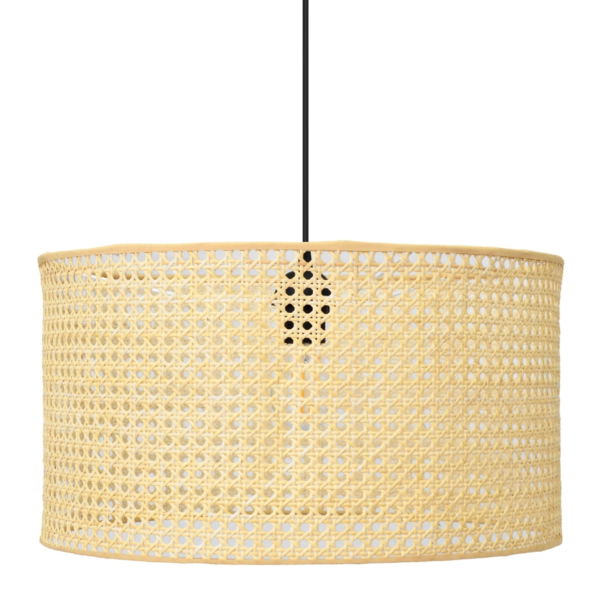 Csillár zsinóron ALBA 2xE27/15W/230V rattan/fekete
