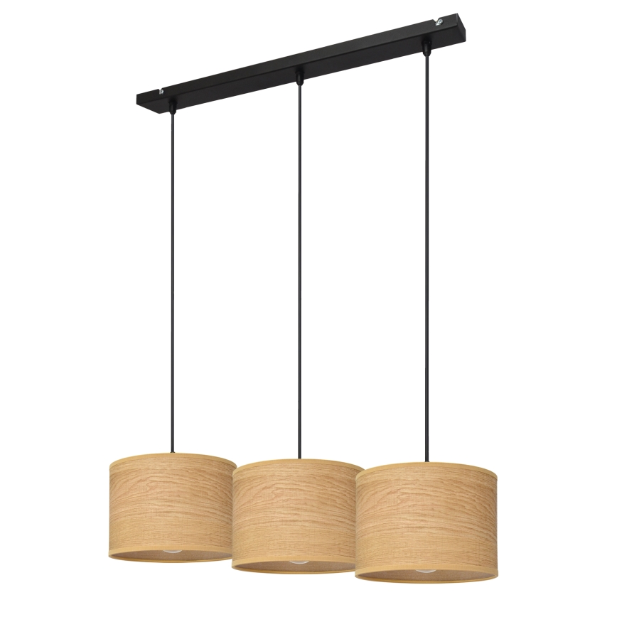 Csillár zsinóron ALBA 3xE27/15W/230V barna/fekete