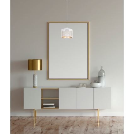 Csillár zsinóron ALDO 1xE27/60W/230V á. 15 cm fehér