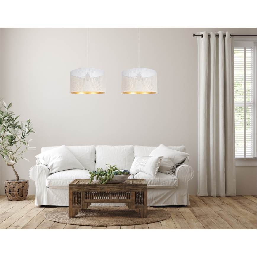 Csillár zsinóron ALDO 2xE27/60W/230V fehér