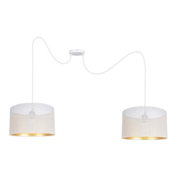 Csillár zsinóron ALDO 2xE27/60W/230V pók fehér