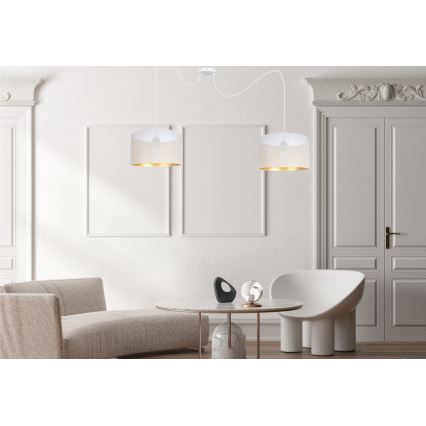 Csillár zsinóron ALDO 2xE27/60W/230V pók fehér