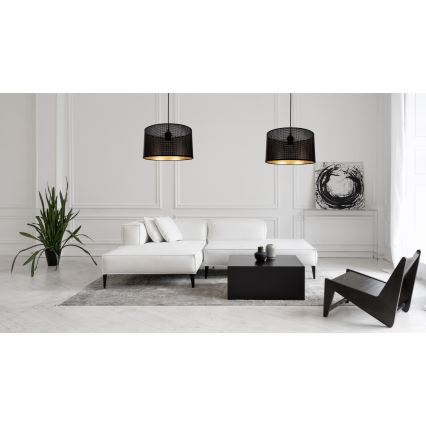 Csillár zsinóron ALDO 2xE27/60W/230V pók fekete