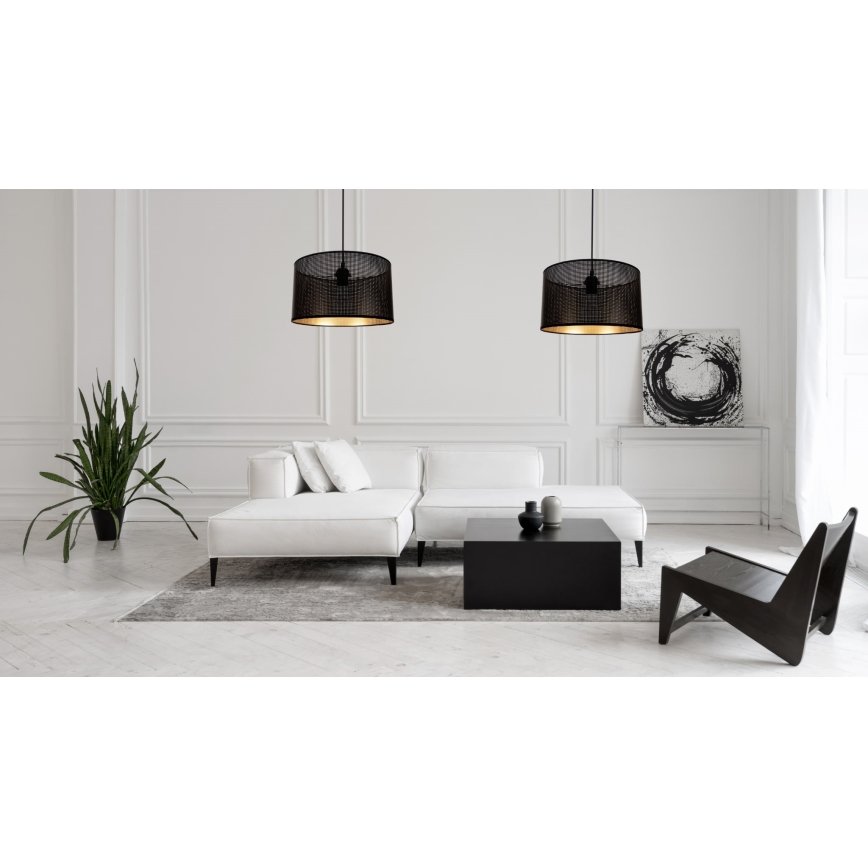 Csillár zsinóron ALDO 2xE27/60W/230V pók fekete