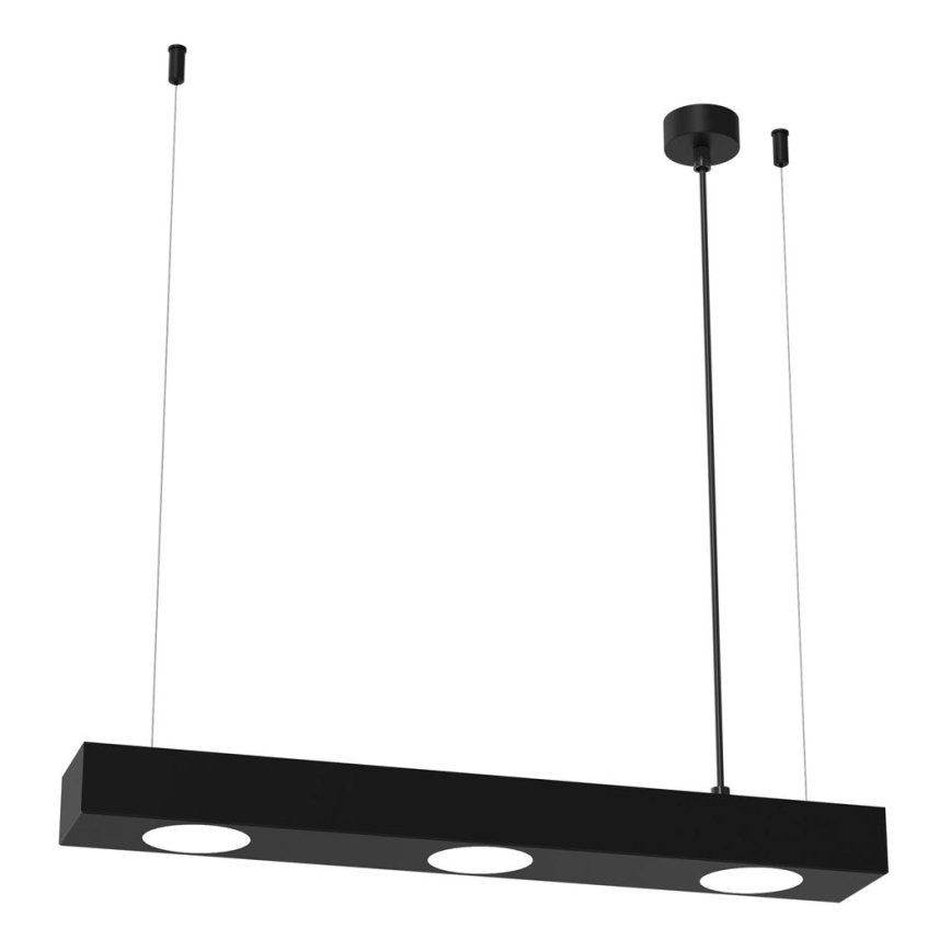 Csillár zsinóron ALEXANDER 3xGX53/12W/230V fekete