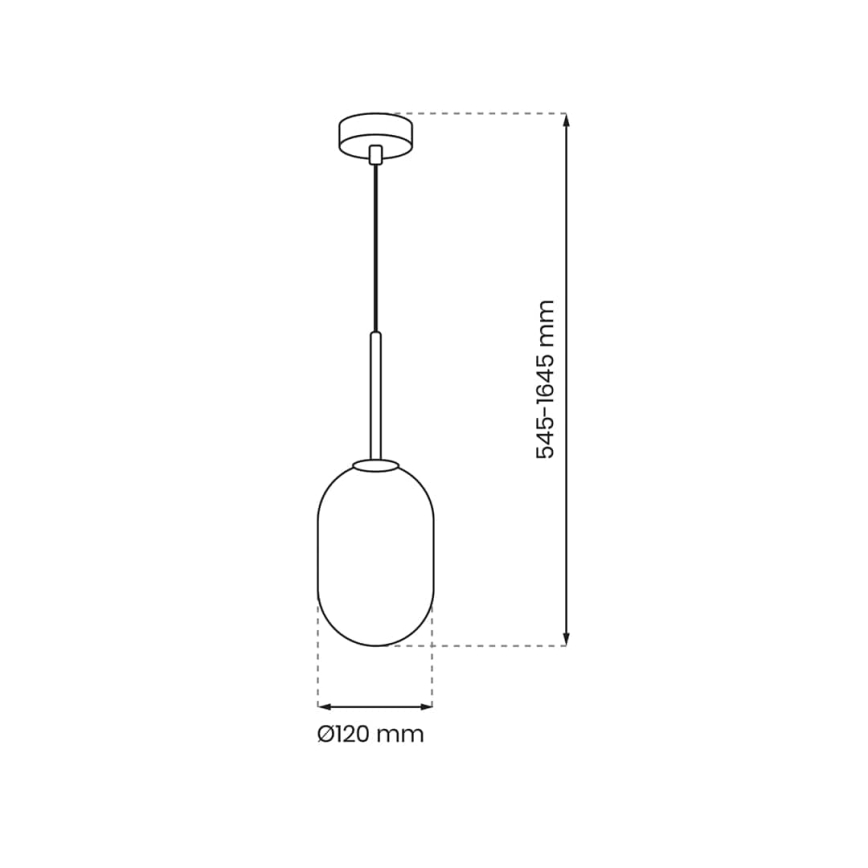 Csillár zsinóron ALIAS 1xG9/8W/230V átm. 12 cm arany