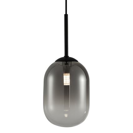 Csillár zsinóron ALIAS 1xG9/8W/230V átm. 12 cm fekete/szürke