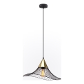 Csillár zsinóron ALURA 1xE27/60W/230V átm. 50 cm fekete