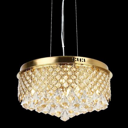 Csillár zsinóron AMAPOLI 7xG9/28W/230V átm. 45 cm arany