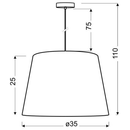 Csillár zsinóron AMERICANO 1xE27/60W/230V