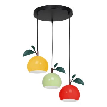 Csillár zsinóron APPLE 3xE27/15W/230V színes