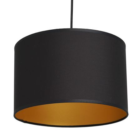 Csillár zsinóron ARDEN 1xE27/60W/230V á. 25 cm fekete/arany