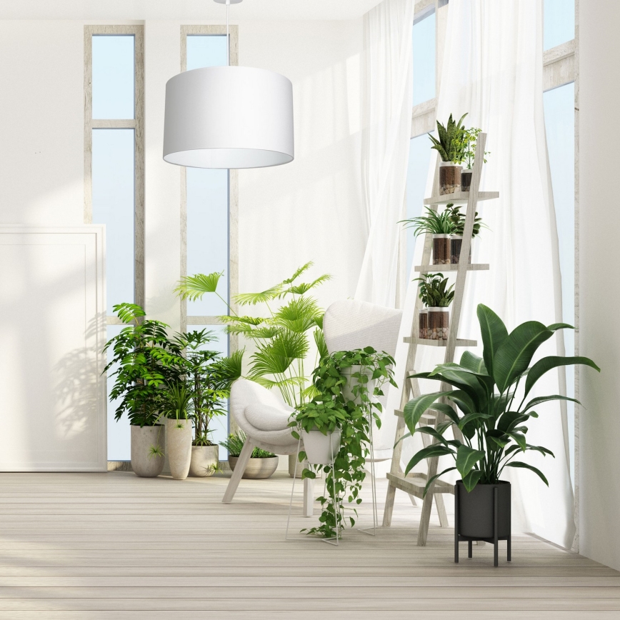 Csillár zsinóron ARDEN 1xE27/60W/230V á. 40 cm fehér