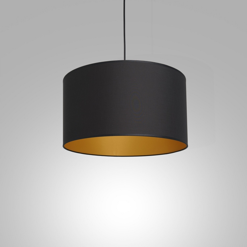 Csillár zsinóron ARDEN 1xE27/60W/230V á. 40 cm fekete/arany