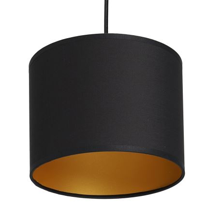 Csillár zsinóron ARDEN 1xE27/60W/230V átmérő 18 cm fekete/arany