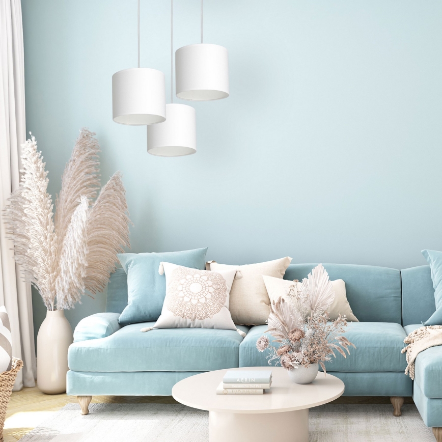 Csillár zsinóron ARDEN 3xE27/60W/230V fehér