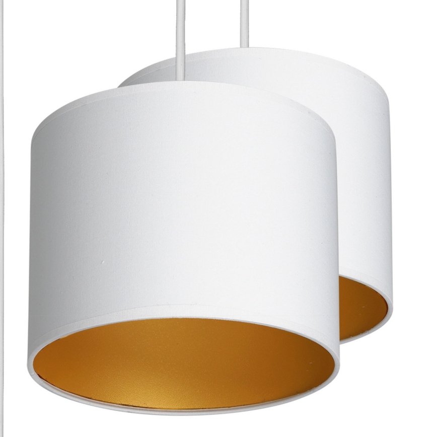 Csillár zsinóron ARDEN 5xE27/60W/230V fehér/arany