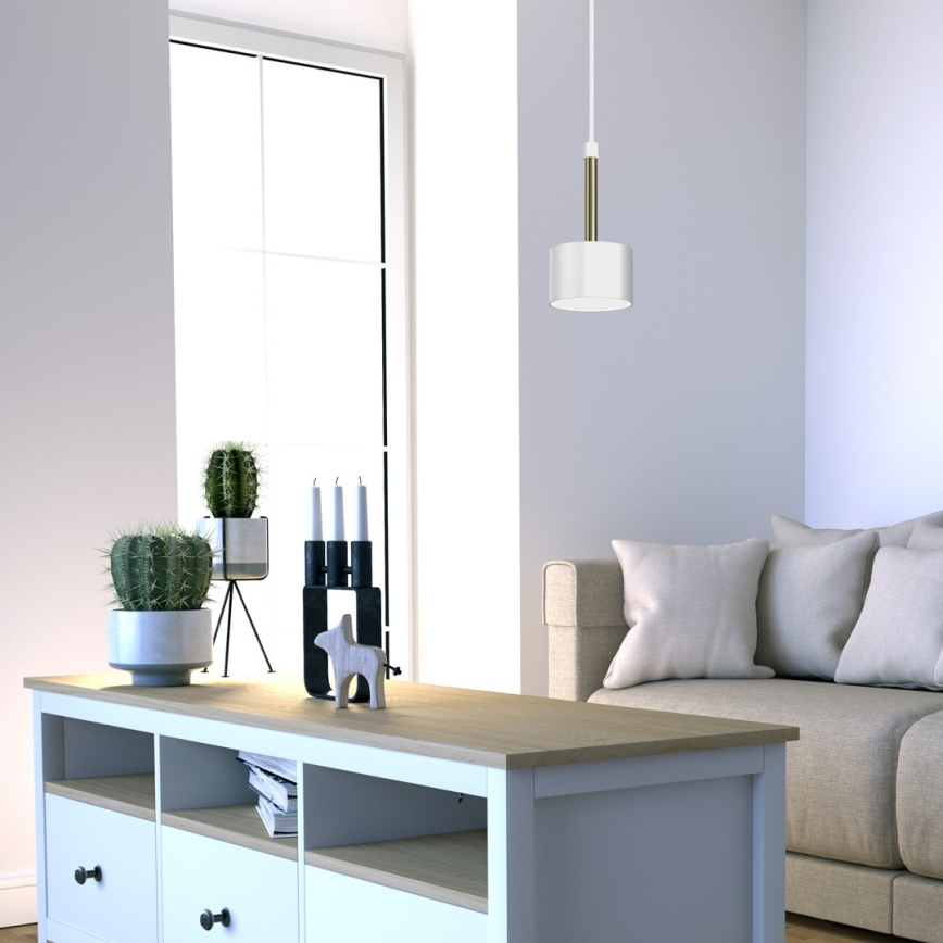 Csillár zsinóron ARENA 1xGX53/11W/230V fehér/arany